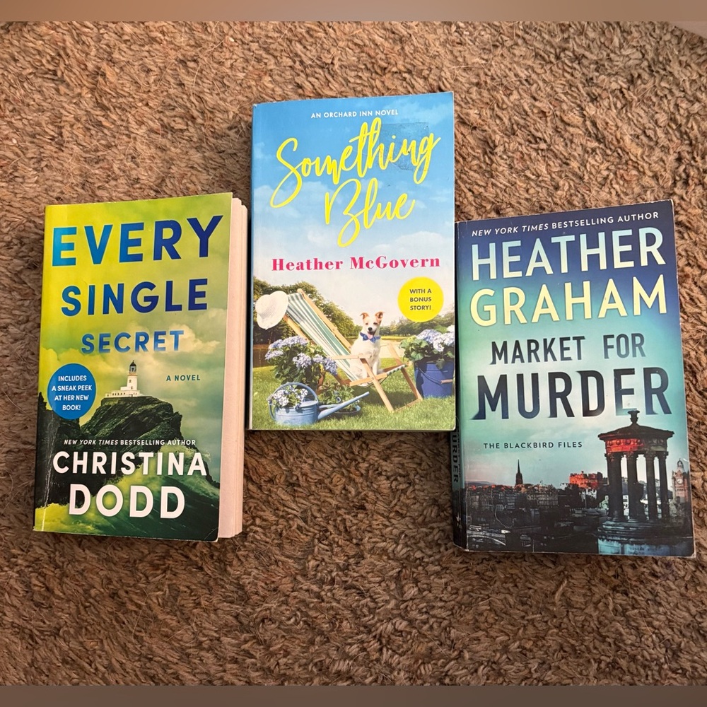 Set of Three Novels by Three Different Authors. EUC.